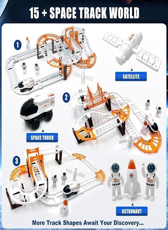 Magicwand Anti-Gravity Rechargeable 46 Pcs Automatic Outer Space Flexible Track Play Set for Kids 【Multi-Colored】【Pack of 1】 - Image 2